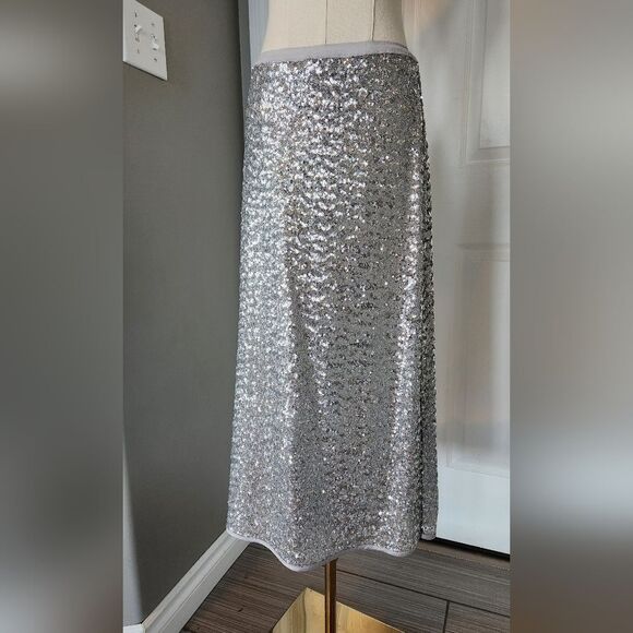 NWOT Victoria Secret silver sequin skirt - Size Small - Picture 4 of 9